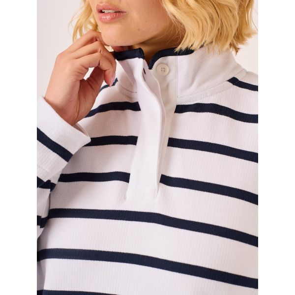 White and Navy Rugby Shirt - Layla