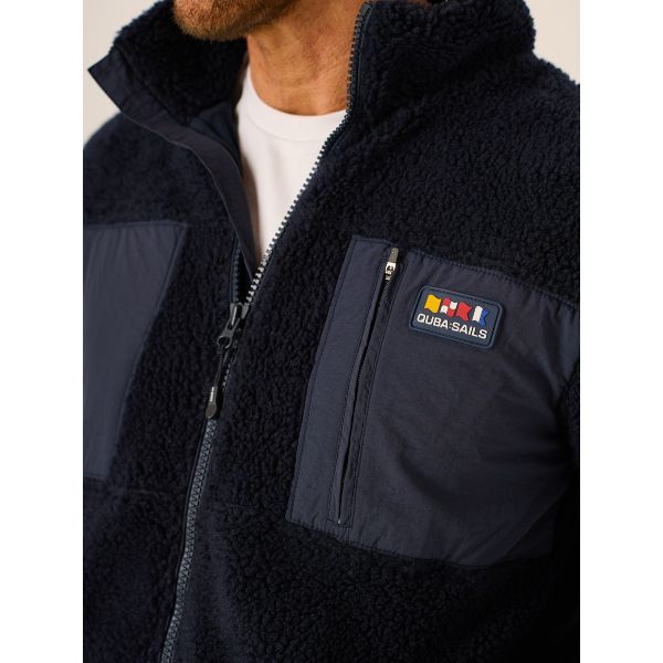 Dark Navy X-Series Zip Borg Jacket- Seadragon 