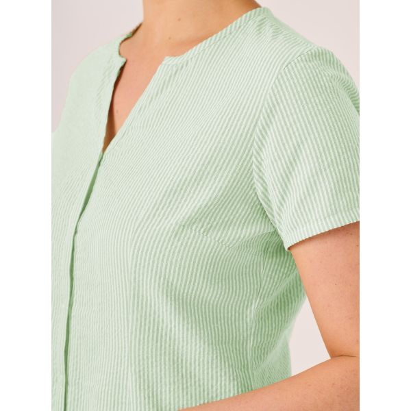 Mint Seersucker Blouse - Yarro 