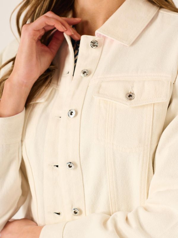 Aliya Western Jacket in Foam White