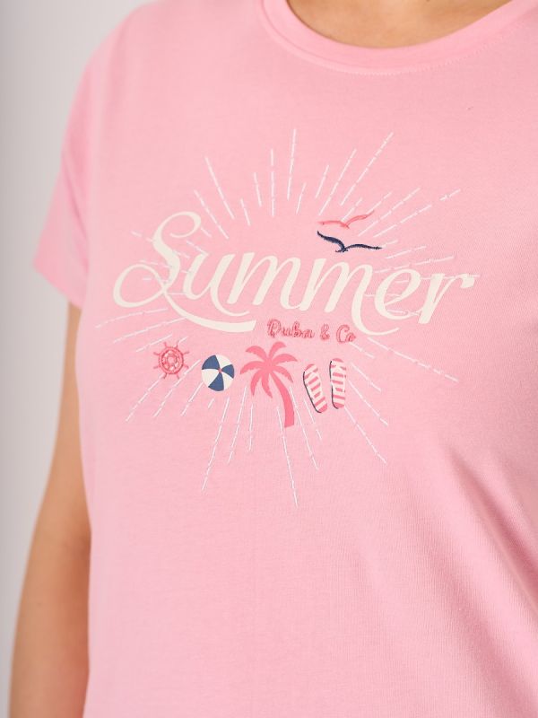 Pink Summer Graphic T-Shirt – Ave