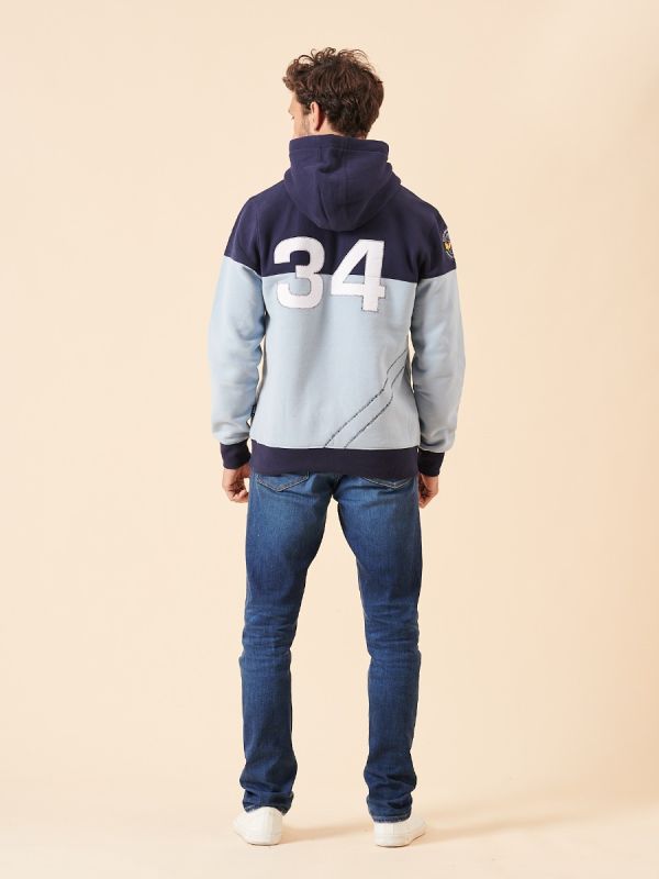 Navy And Blue Overhead Quba Sails Hoodie - Balmaz