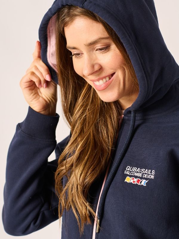 Navy X-Series Zip Through Hooded Sweatshirt - Bellamy