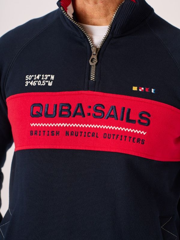 Dark Navy and Red X-Series 1/4 Zip Sweatshirt - Berg