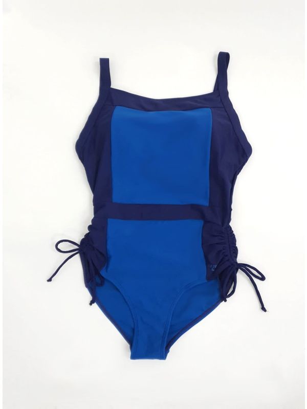 Renwick Blue Colour Block One Piece Swimsuit