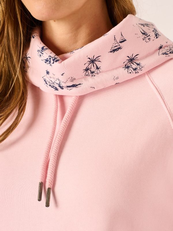 Pink Cowl Neck Ladies Sweatshirt - Calloway