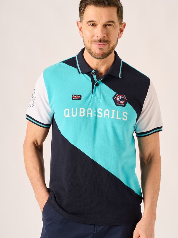 Blue and Dark Navy X-Series Polo Shirt - Capello