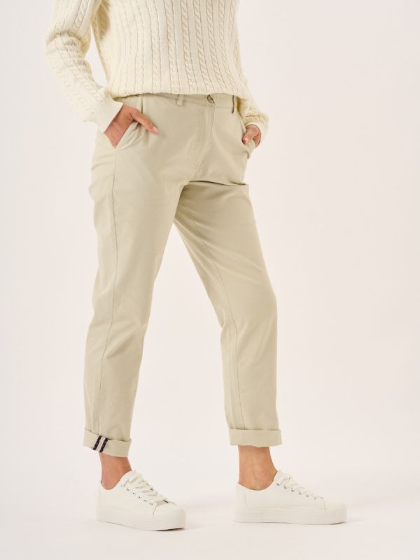 Stone Chino Trousers - Carlyne