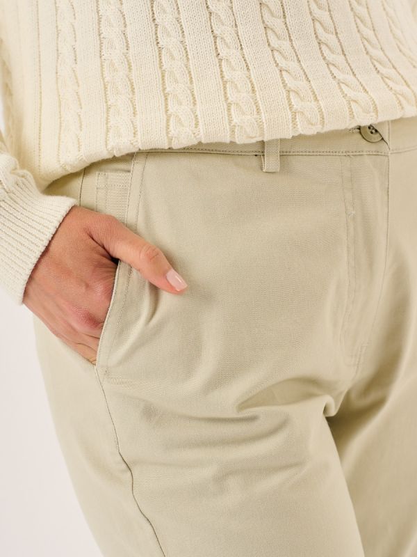 Stone Chino Trousers - Carlyne