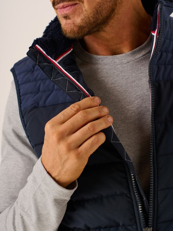 Blue and Dark Navy X-Series Padded Gilet - Coley