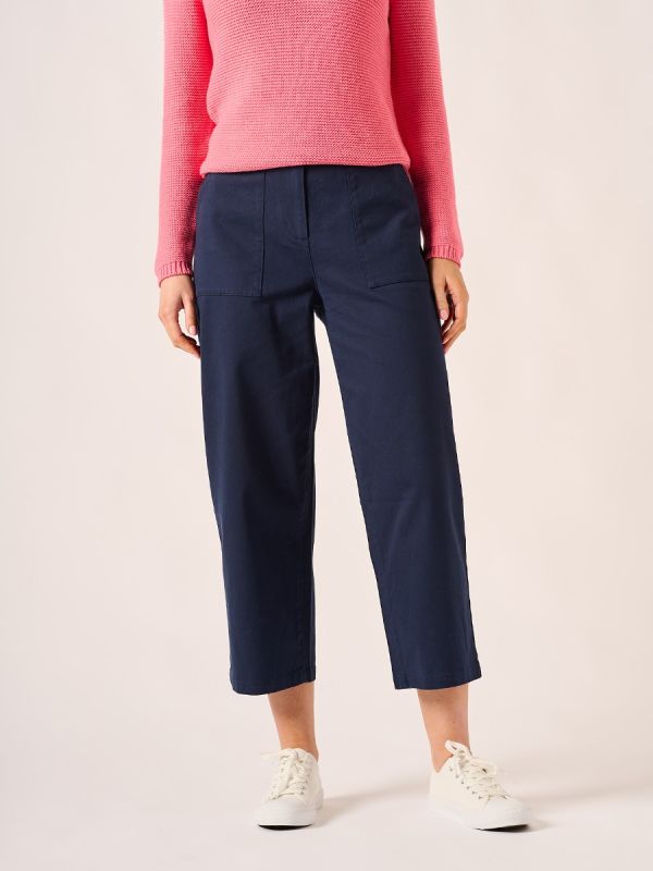 Navy Cotton Trouser - Conny