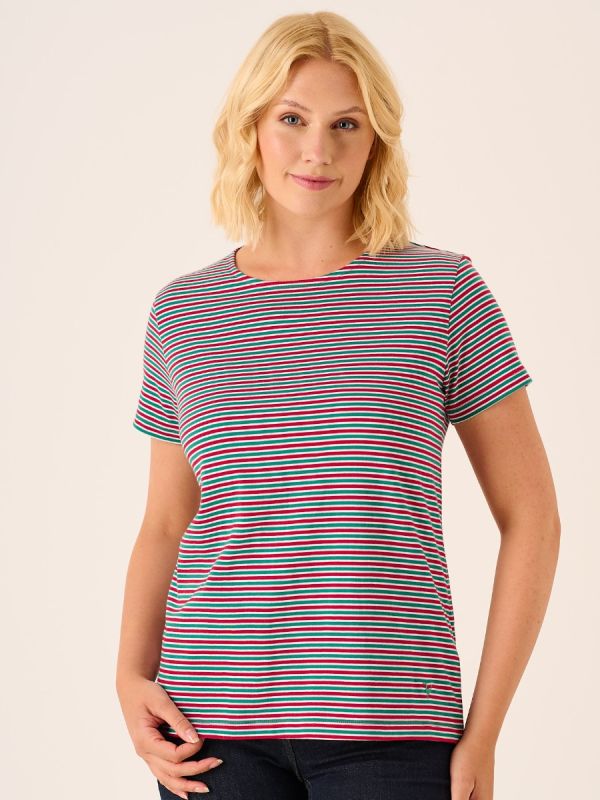 Demi Multicoloured Short Sleeve Striped T-Shirt