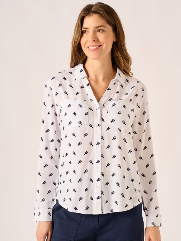 Lobster Print Button-Down Shirt – Eden
