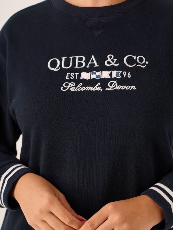 Navy Crew Neck Sweatshirt - Eleanor