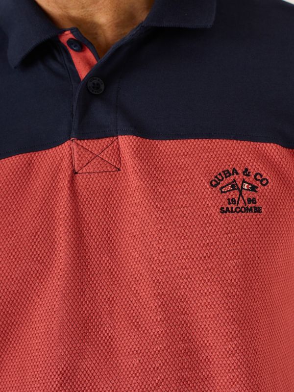 Fenix Lifestyle Textured Polo Shirt In Dusty Cedar