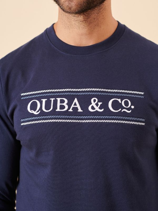 Glarus Quba and Co Navy Long Sleeve T-Shirt