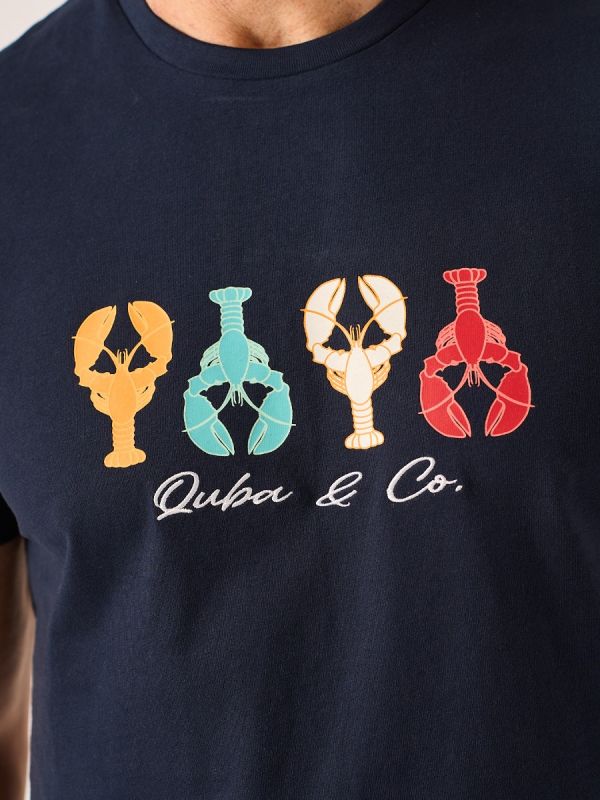 Dark Lobster Navy T-Shirt - Hali