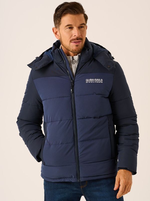 Blue and Dark Navy X-Series Puffer Jacket - Isopod