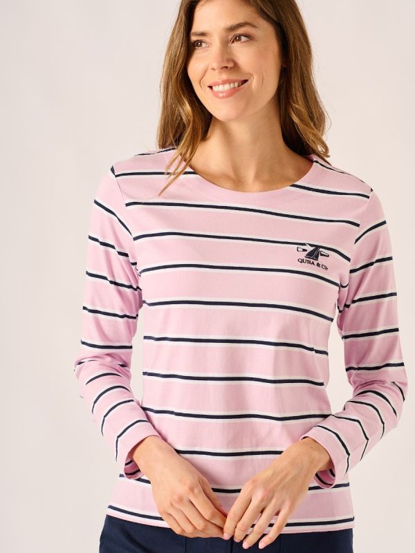 Boat Neck Stripe Tee - Jos