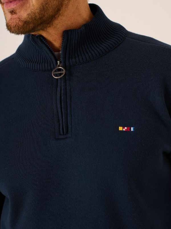 Dark Navy Windproof 1/4 Zip Jumper - Ken