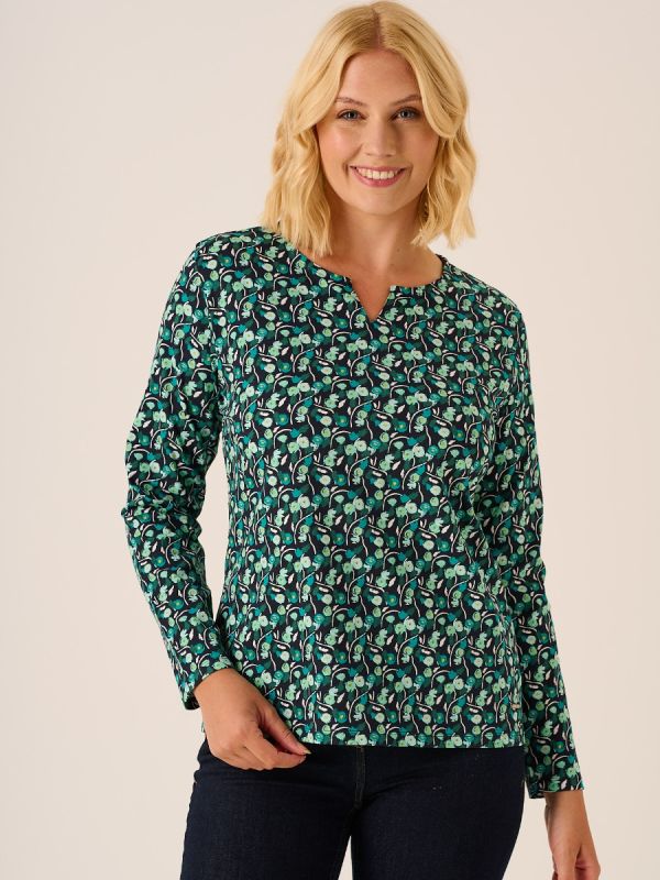 Louise Multicoloured Floral Print Long Sleeve T-Shirt