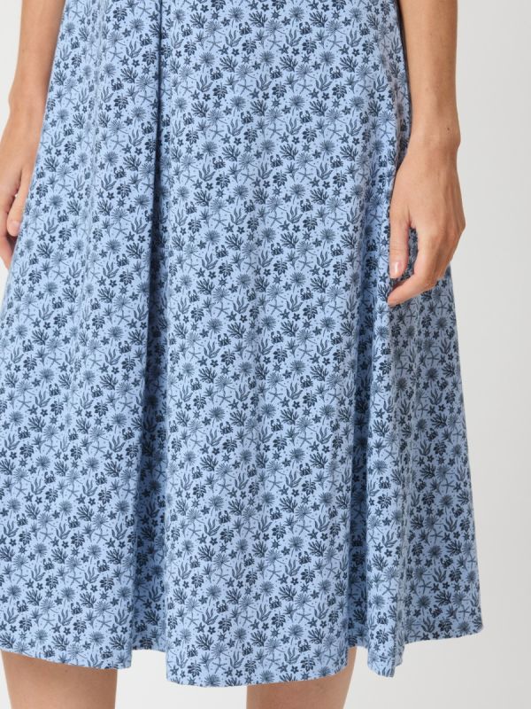 Maisie Printed Jersey Dress In Blue 