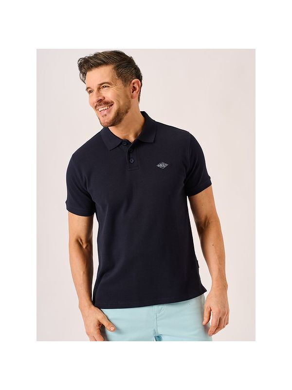  Dark Navy Lifestyle Closed Mesh Polo Shirt - Mason 