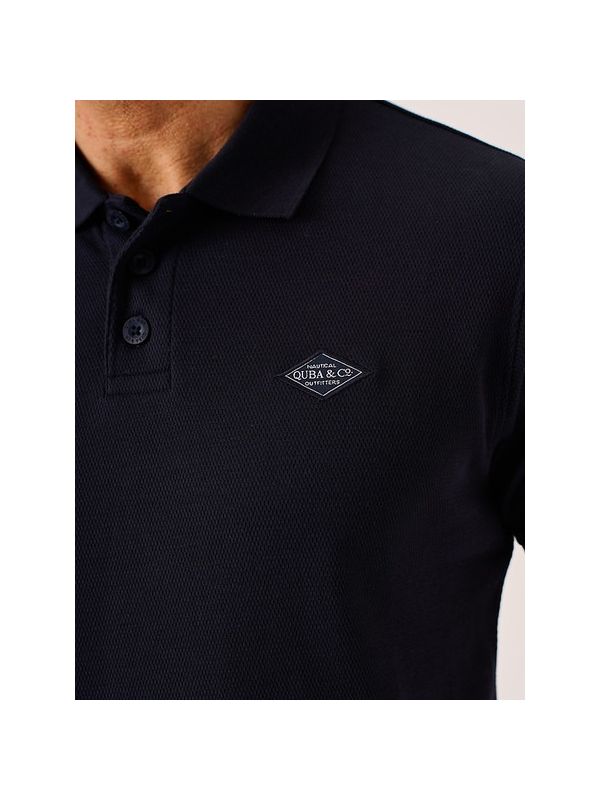  Dark Navy Lifestyle Closed Mesh Polo Shirt - Mason 