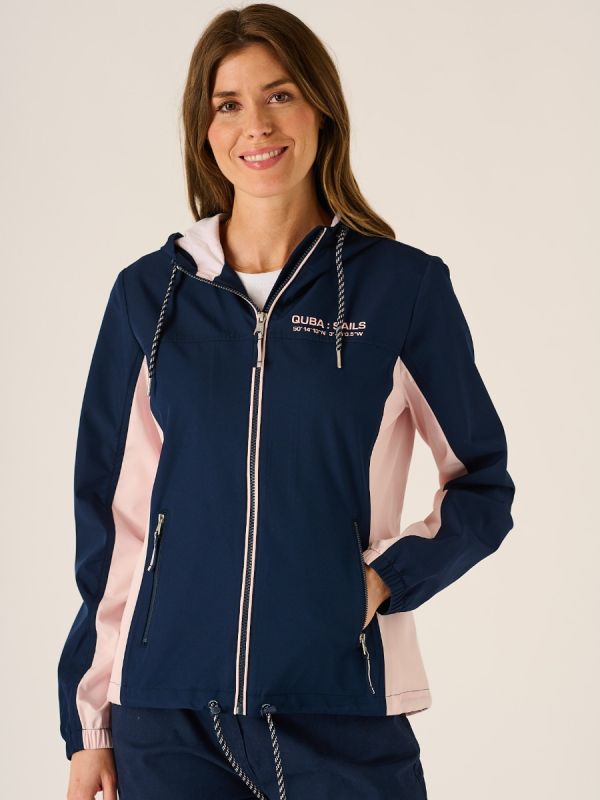 Minty X-Series Showerproof Performance Jacket In Navy And Pink