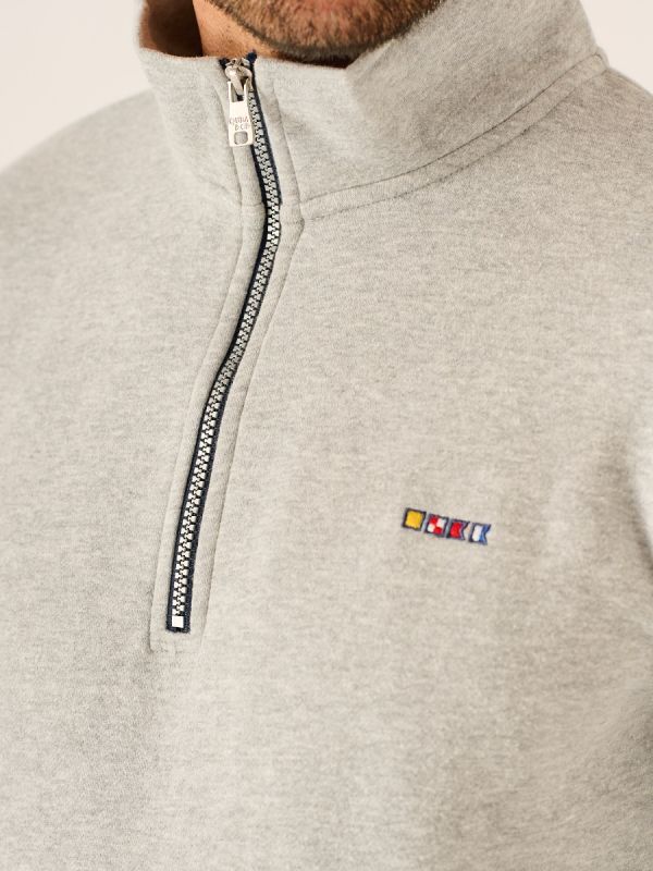 Nashton X-Series 1/4 Zip Sweatshirt In Grey Marl