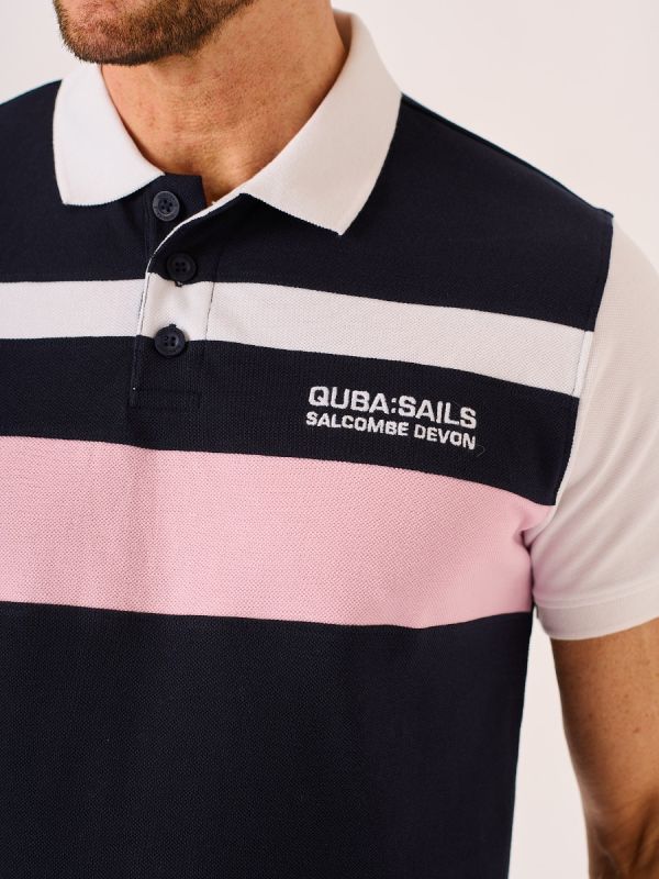 X-Series Polo Shirt Pink & Navy - Nico