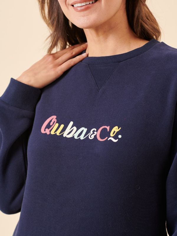 Norvick Navy Quba and Co Logo Sweatshirt 