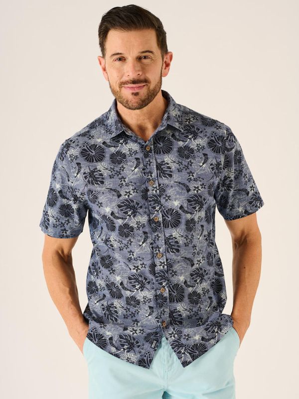 Otto Lifestyle Printed Shirt in Navy