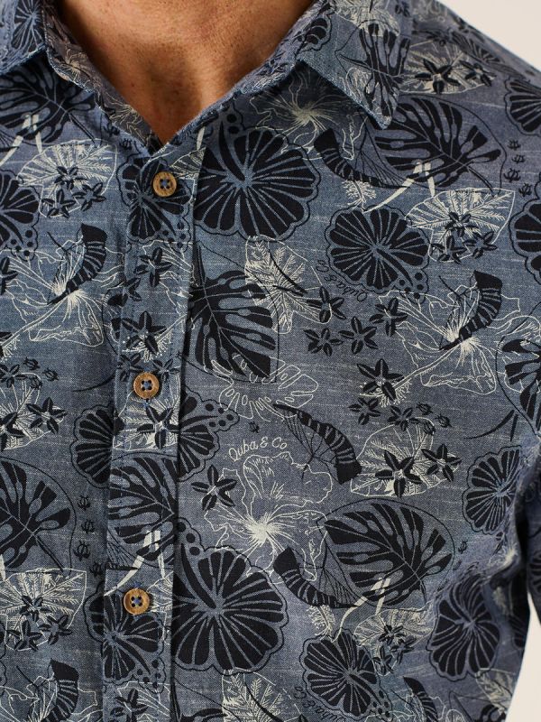 Otto Lifestyle Printed Shirt in Navy