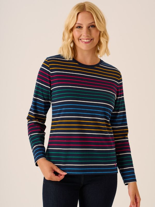 Pauline Long Sleeve Multicoloured Striped T-Shirt
