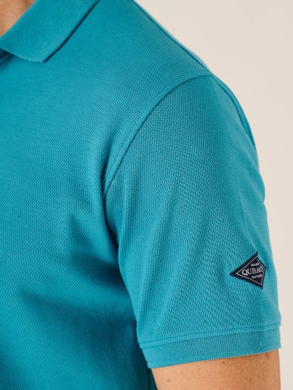  Perci Lifestyle Closed Mesh Polo Shirt In Mid Blue