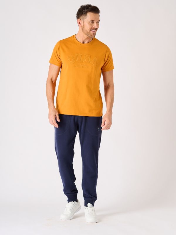 Navy Blue Cuffed Joggers - Praden
