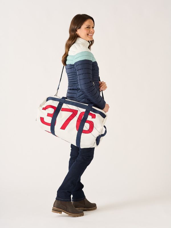 White And Red Small Barrel Bag - Reef