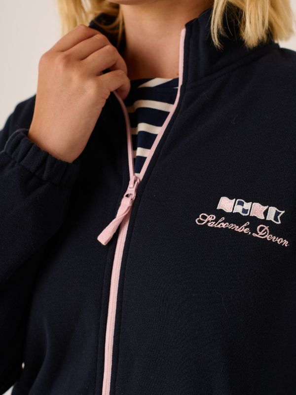 Navy X-Series Zip Through Sweatshirt - Robbin 