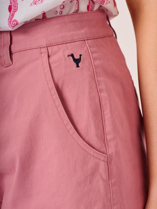 Antique Pink Ladies Chino Shorts - Rosalyn