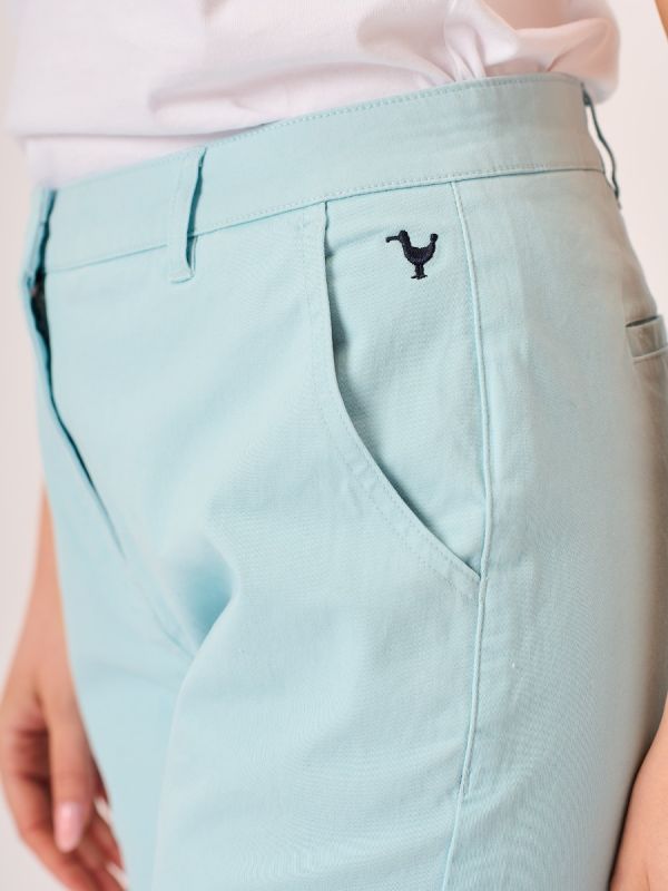 Splash Blue Ladies Chino Shorts - Rosalyn