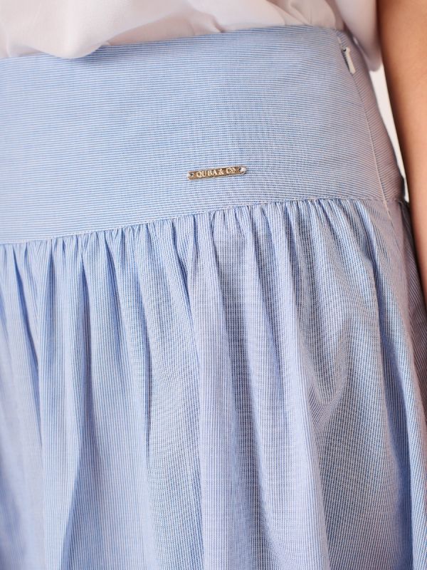 Blue and White Stripe Skirt - Samantha 