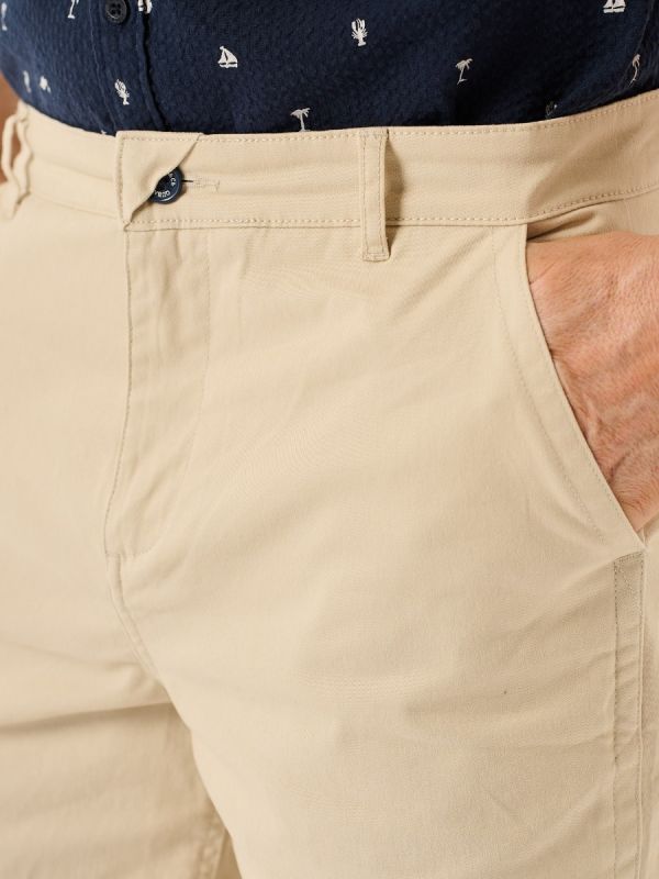 Sandre Lifestyle Chino Shorts In Stone