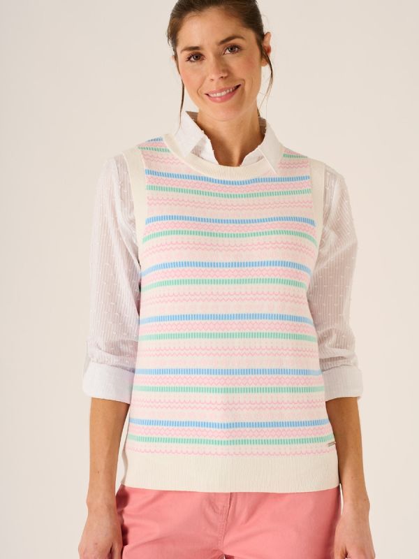 Sarah Multicoloured Pattern Knitted Vest 
