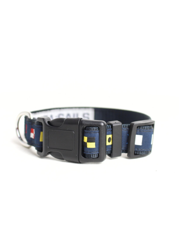 Barney Dog Collar with Woven Flag Tape