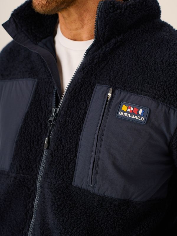 Dark Navy X-Series Zip Borg Jacket- Seadragon 