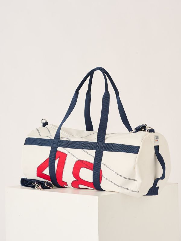 White Medium Barrel Bag - Shale