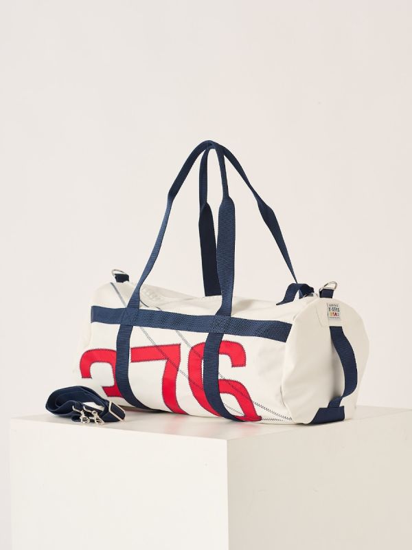 White And Red Small Barrel Bag - Reef