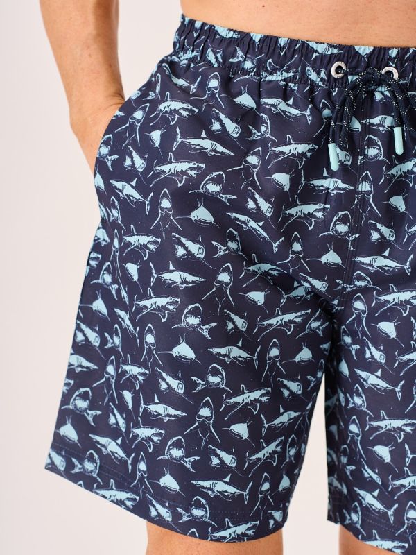 Shark Print Swim Shorts - Swamy