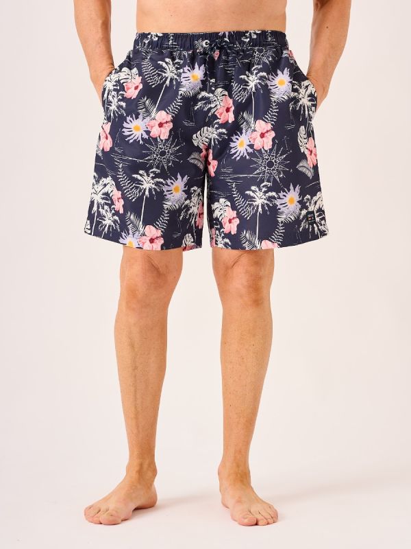 Tropical Print Swim Shorts - Swazey